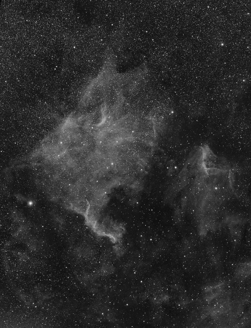Image of NGC7000, IC5070, SII